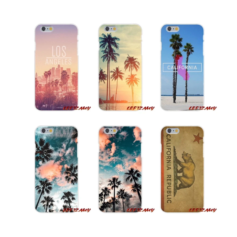 

For Huawei P Smart Mate Honor 7A 7C 8C 8X 9 P10 P20 Lite Pro Plus Silicone Cover Bag california trees Beach Surf Travel Tropical