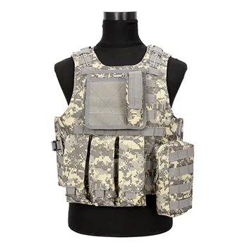 

Newest 5 Colors Camouflage Hunting Military Tactical Vest Wargame Body Molle Armor Hunting Vest CS Outdoor Accessories