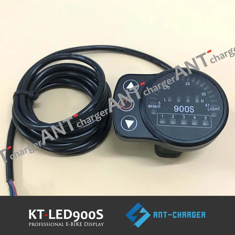 Free Shipping Ebike 24V 36V 48V KT-LED900S LED Display Ktled900s Meter KT LED900S Black Control Panel With 5 Pins Waterproof Connector For KT Controller Electric Bicycle Ebike Parts (1)-1