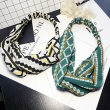 Головные повязки для йоги на открытом воздухе для женщин Бег Спорт головная повязка Национальный Ветер Печать Цветы Фитнес Эластичный ободок