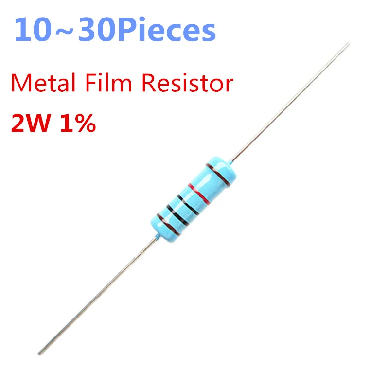 10 ~ 30 шт. 1,5 К Ом 2 Вт 1% радиальная DIP Металлические пленочные осевой резистор 1,5 ком 2 Вт резисторы