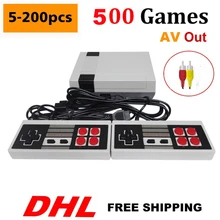 5-200 шт. AV Out Ретро Классическая Мини-Консоль 500 различных 8-битных игр Buit-in dual Gamepad