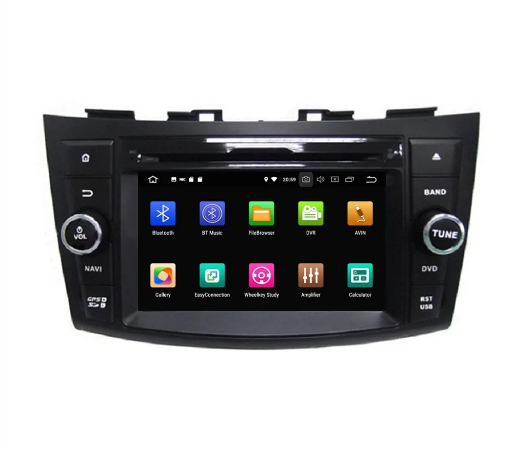 Top 2 din 7" Android 8.0 Octa Core Car DVD Multimedia GPS Navigation for Suzuki Swift 2011-2014 Radio Bluetooth WiFi USB Mirror-link 1