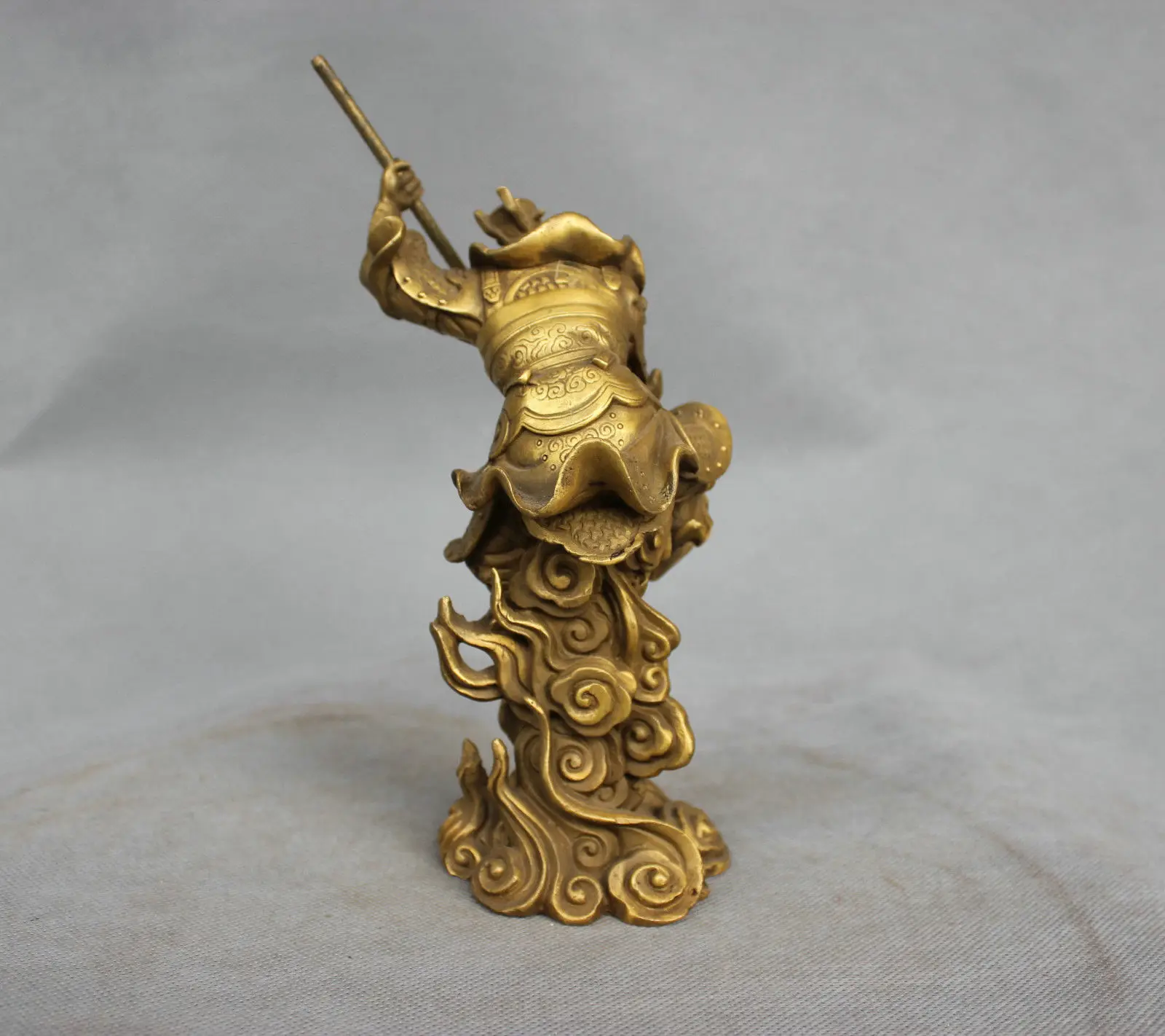 8 China Myth Bronze Sun Wukong Monkey King Hold Stick Fighting Statue 8 China Myth Bronze Sun Wukong Monkey King Hold Stick Fighting Statue