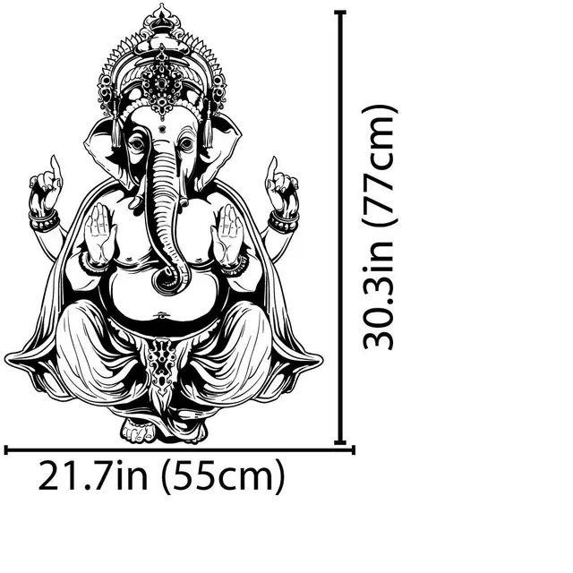 Removable Watrproof Wallpaper Vinyl Wall Sticker Art Decor Decal Ganesh Buddha Elephant Om Yoga Hindu Mandala D183 Removable Watrproof Wallpaper Vinyl Wall Sticker Art Decor Decal Ganesh Buddha Elephant Om Yoga Hindu Mandala D183