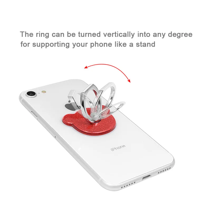 Turata 360 Degree Bling Little Bear Finger Ring Holder Mobile Phone Stand Holder Universal For Airpods iphone Samsung Huawei LG Turata 360 Degree Bling Little Bear Finger Ring Holder Mobile Phone Stand Holder Universal For Airpods iphone Samsung Huawei LG