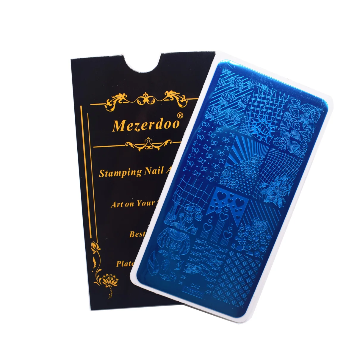 Billige 7 stücke Nagel kunst, Template Set Blume Spitze Blumen Feder Liebe Design Maniküre Drucken Bild Platten Nail Malerei Werkzeuge