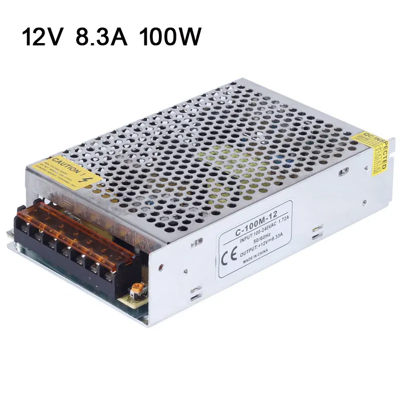 DC12V DC24V 15 Вт 24 Вт 36 Вт 48 Вт 60 Вт 72 Вт 100 Вт 150 Вт 200 Вт 300 Вт 360 Вт 400 Вт 600 Вт Светодиодный драйвер освещения Трансформатор импульсный источник питания