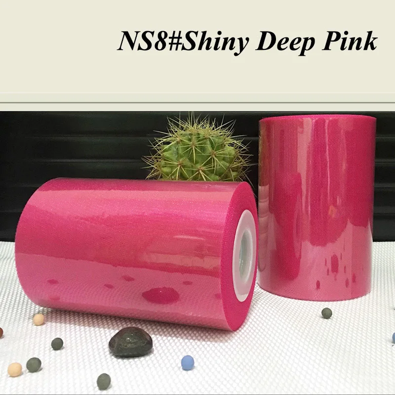 Высокое качество 22 Цвета 100 ярдов Мерцающий Тюль Rolls - Цвет: Shiny Deep Pink