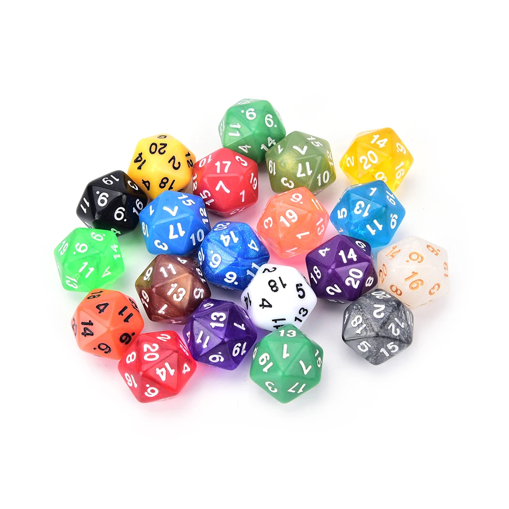 1 шт. Набор цветных игральных костей D20 20 боковых цифровых костей|d20 dice set|dungeons and
