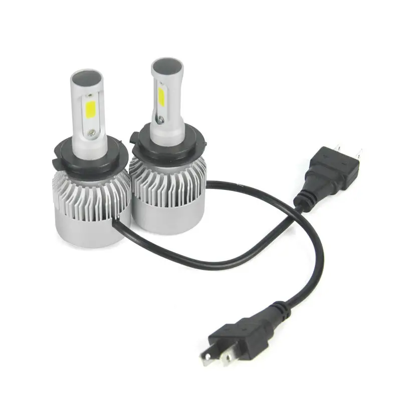 

S2 LED 72W/set 8000LM/set Car Headlight H1 H3 H4 H7 H11 H13 H27 880 9004 HB3 9006 HB4 9007 HB5 Bulb with 3 Sides Light Fog Lamps