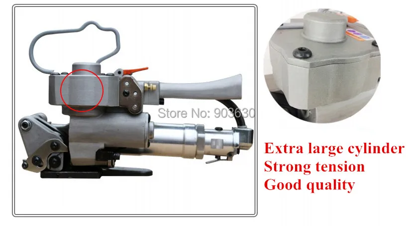 Ручной обвязочный инструмент, пневматическая обвязочная машина, ручная ПЭТ ПП машина для обвязки AQD-19 width13-19mm, 4000N картонная упаковка