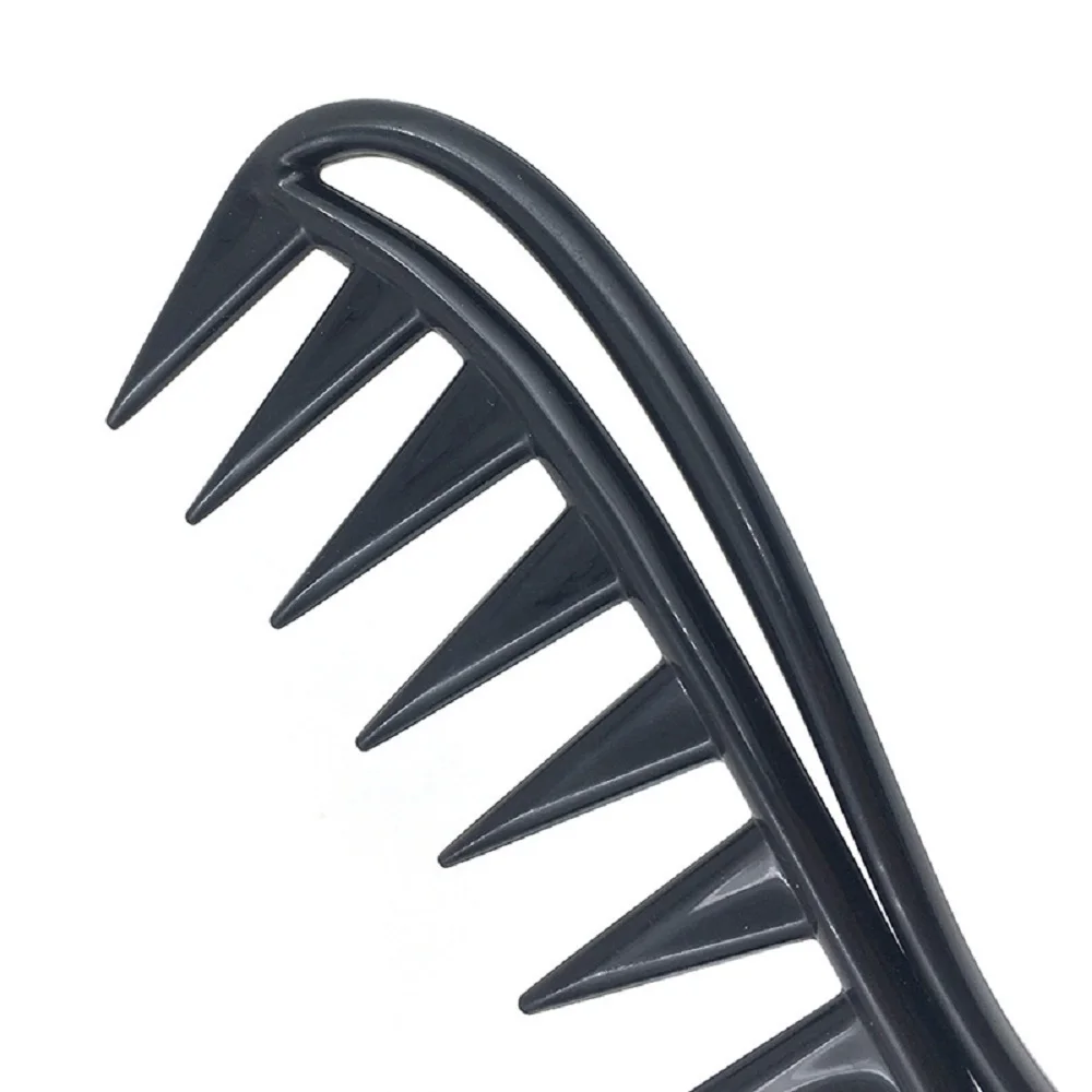 Широкая зубная Акула, пластиковая расческа для вьющихся волос, парикмахерская расческа, массажный инструмент для укладки волос, большая зубная расческа, Мужская масляная голова