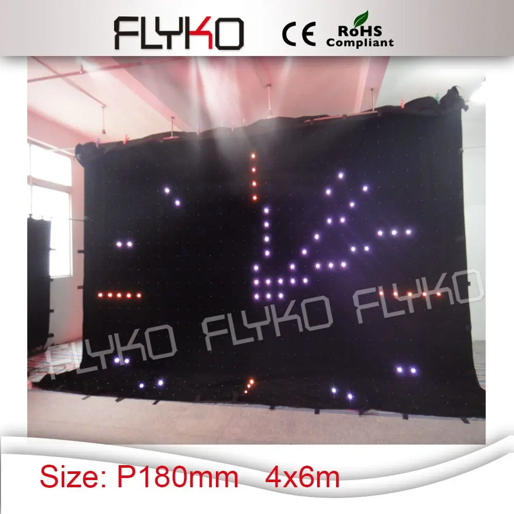 

Free shipping P18 4m*6m wholesale market professional dj led video curtain