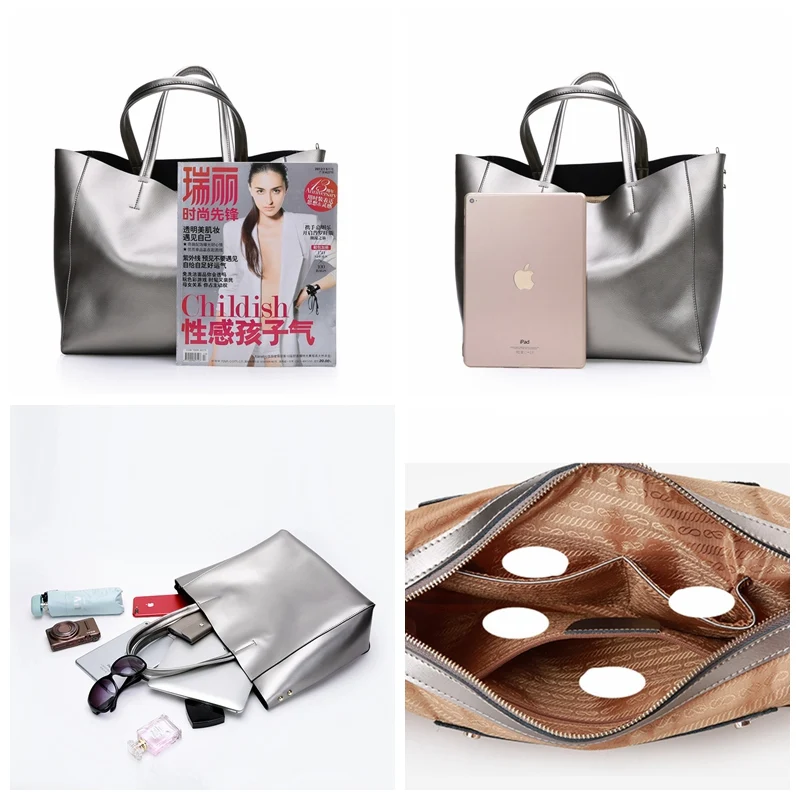 مشمس متجر 2018 أزياء 100% حقيبة جلدية أصلية النساء أعلى-حقائب بيد جلد البقر سعة كبيرة حقيبة كتف الإناث أنيق العمل