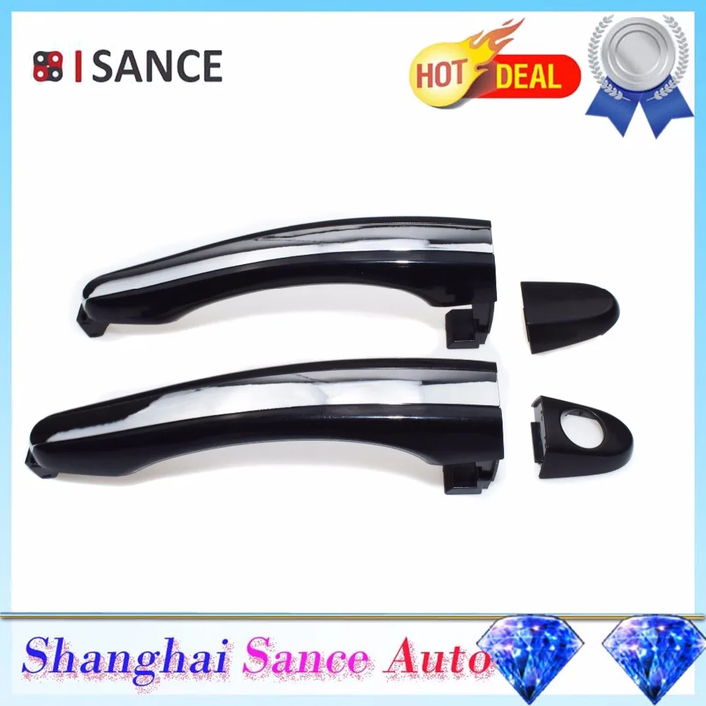ISANCE 2pcs Exterior Outside Door Handle Front Rear Left