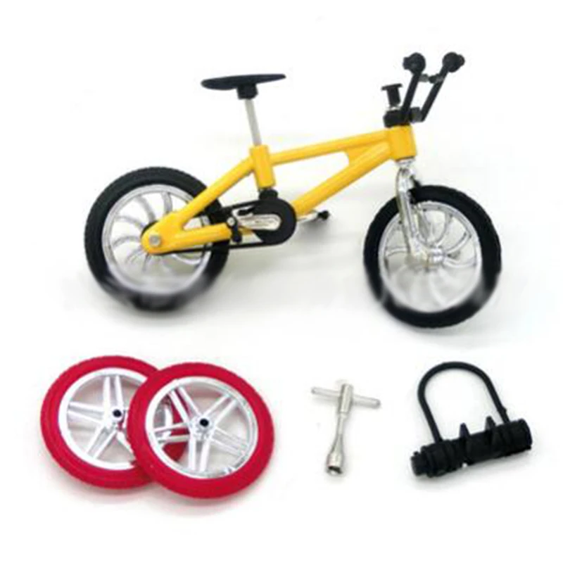Горячие Fingerboard игрушечные велосипеды с тормозным тросом имитация сплава палец велосипед детский подарок 1 комплект мини велосипед/инструменты/замок/шина