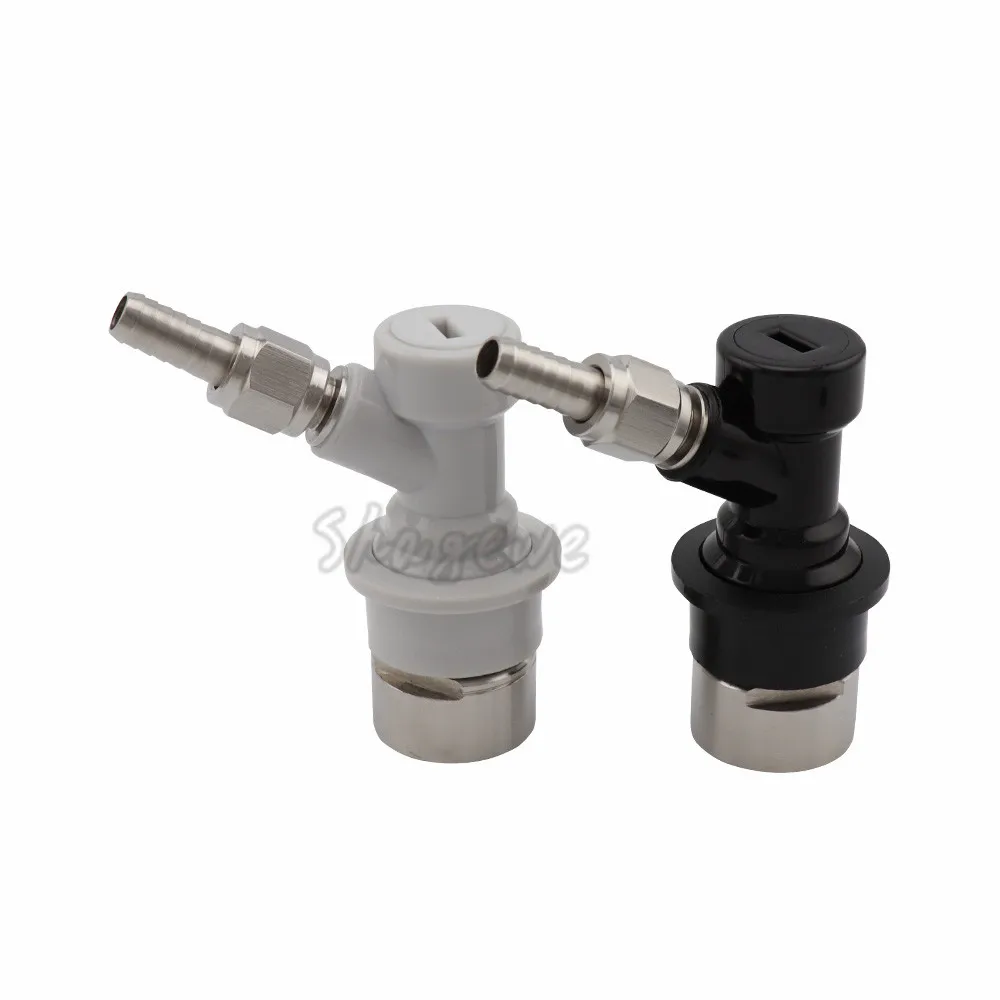 Draft Beer Keg Coupler Ball Lock Post Disconnect Conversion Kit G58 Thread Bottle Carbonation Cap for Home Beer Brewing (12)