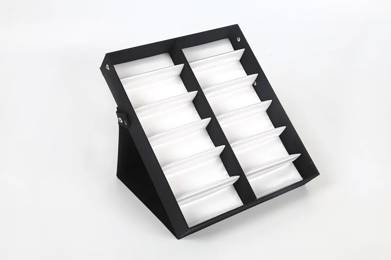 

Sunglasses Storage Box Foldable 12 Checks Eyeglass Storage Organizer Collector