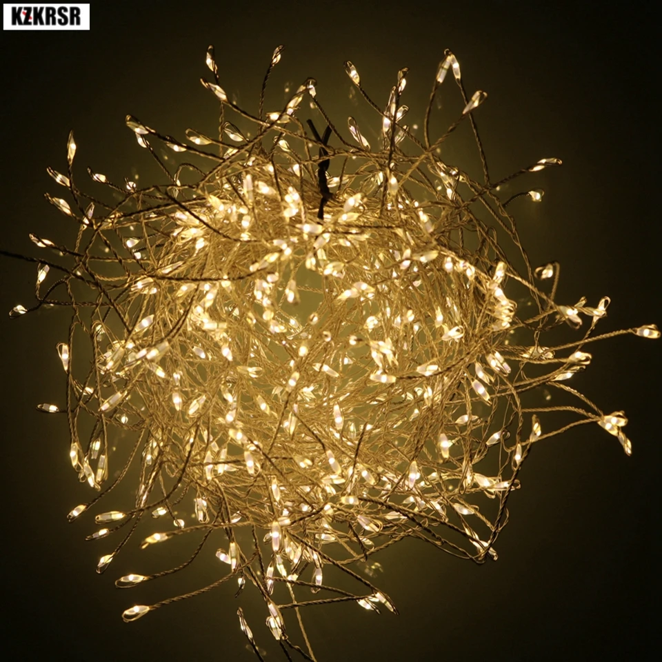 

DC12V 1.5M 400leds Firecracker Shapped String Lights For Outdoor Indoor Garden Patio Bedroom Wedding Christmas Xmas Decoration