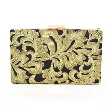 Pfingstrose Chinesischen Stil Floral Handtasche Kette Umhängetasche Gold Stickerei Ethnische Taschen Abend Handtasche-partei pochette Geldbörse 819