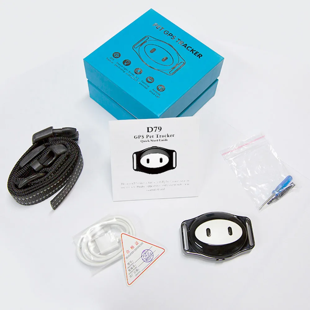 Mini Waterproof Dog GPS Tracker for Cats Pets with Collar Original Box 4 Frequency GPRS GPS+LBS Location Free APP Free Shipping
