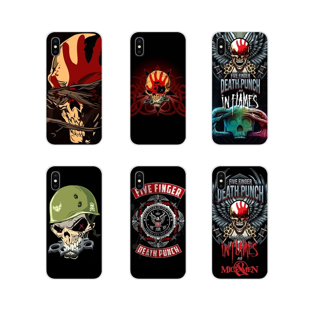 

TPU Transparent Case Cover For Samsung A10 A30 A40 A50 A60 A70 Galaxy S2 Note 2 3 Grand Core Prime five finger death punch skull