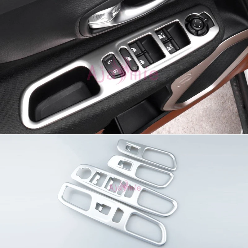 

2016-2017 Interior Moulding Trims Window Glass Button Trims Cover Chrome Car Styling For Jeep Renegade Accessories