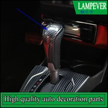 Car styling gear lever head decoration For Honda Fit Jazz 2014-2016 GK5 AT Gear shift lever head cover trim Sticker accessories