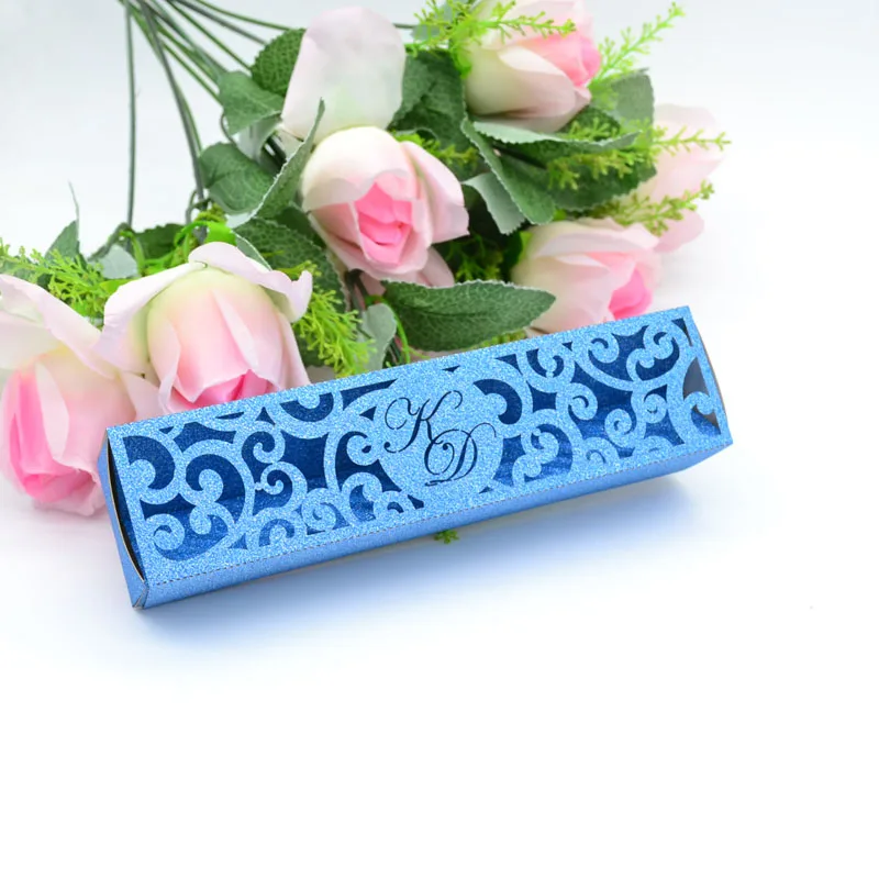 Luxury Arabic flower shaped custom Tiffany blue glitter paper inner card laser cut wedding boxes | Дом и сад