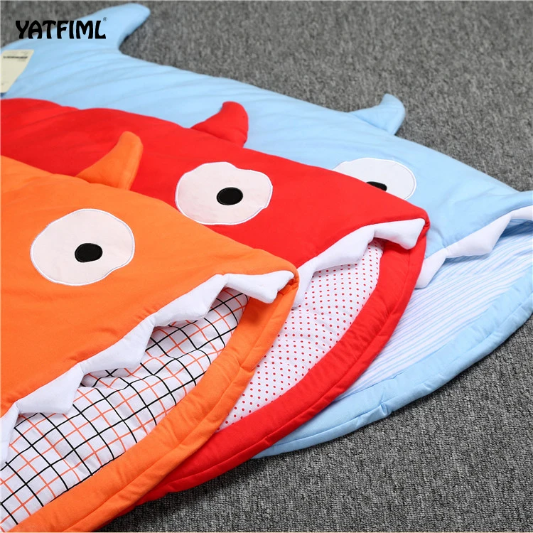  YAFFIML Small Shell Cute Shark Baby Cartoon Sleeping Bag Newborns Winter Strollers Bed Swaddle Blan