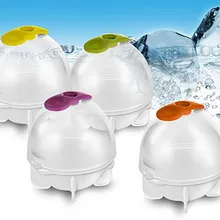 Круглая Ice Cube мяч чайник Сфера формы для виски вечерние коктейли набор из 4 подарок формы кубики льда Гибкая силиконовая стекируемые F80