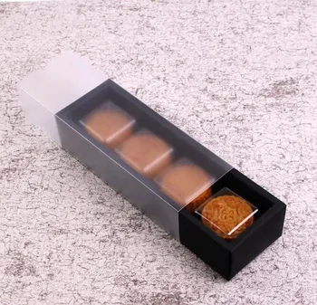 

free shipping black red paper cake gift boxes drawer shape clear favor boxes , JT10