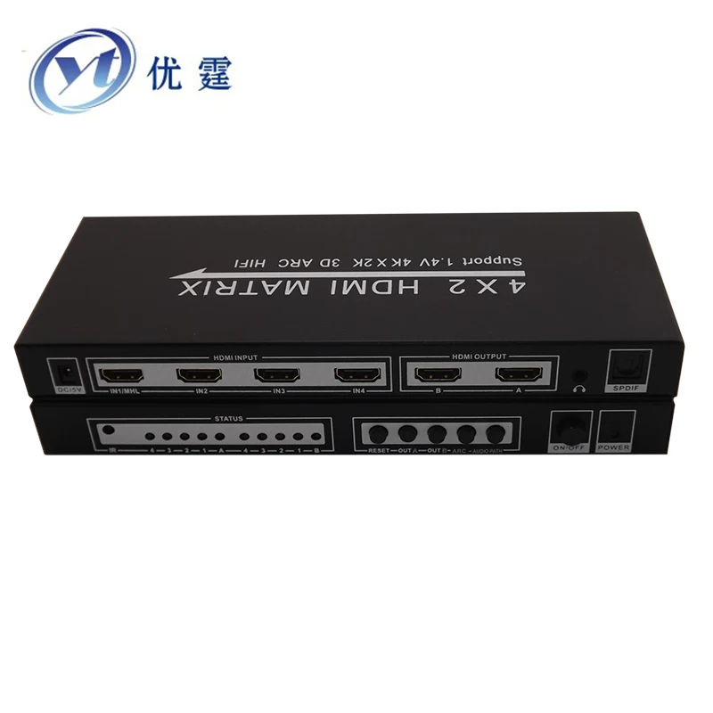 

HIFI 4x2 HDMI Matrix HDMI support 4K*2K input and 3D 1.4V HDMI Converter switchers matrixes and splitters