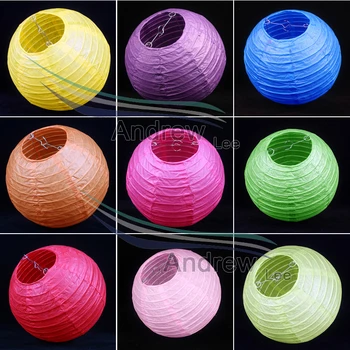 

Cheap!(5pcs/lot) 14''(35cm) Multicolor Chinese Round Paper Lanterns for Mariage Birthday Kid Party Supplies Home Decoration Ball