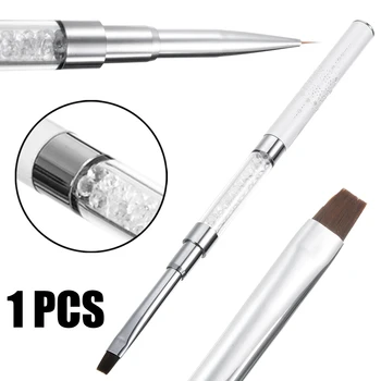 

Shellhard 1pc Crystal Acrylic Nail Art Liner DIY Painting Drawing Brush Thin Liner Dual-ended Nail Liner Pen Manicure Tools