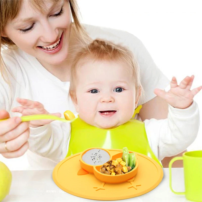 Cartoon Animal Baby Bowls Plate Set Tableware Children Food Container Dishes Infant Feeding Bowl Child Silicone Kids Feed Plate Cartoon Animal Baby Bowls Plate Set Tableware Children Food Container Dishes Infant Feeding Bowl Child Silicone Kids Feed Plate