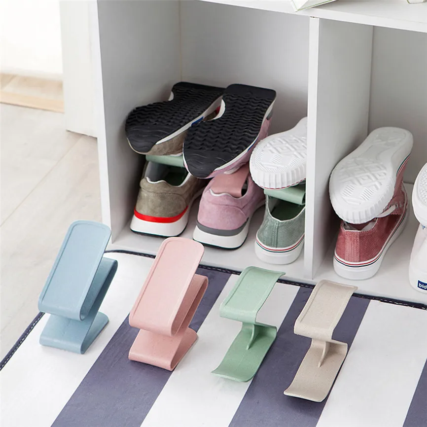 

1pc Practical Double-deck Shoe Racks Household Shoebox Shoes Stand Shelf Dropshipping July#5