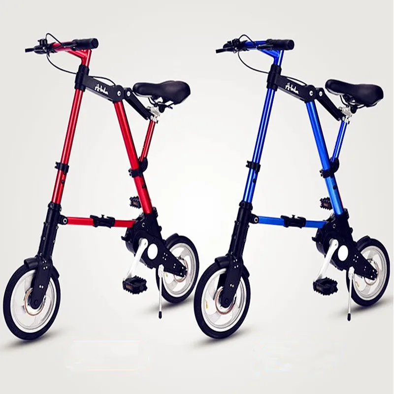 Factory direct sale 10-inch latest upgrade mini ultra light folding bicycle aluminum portable mountain bike