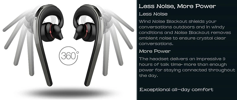 FineBorn Bluetooth Earphones Headsets Handsfree Wireless Bluetooth Headphones Noise Cancellation Sweatproof Sports Music Earbud