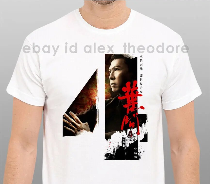 New Ip Man 4 Final Wing Chun Martial Art Movie Men'S White T-Shirt Top Fashion 3D Letters Print Men Cotton T Shirts | Мужская одежда