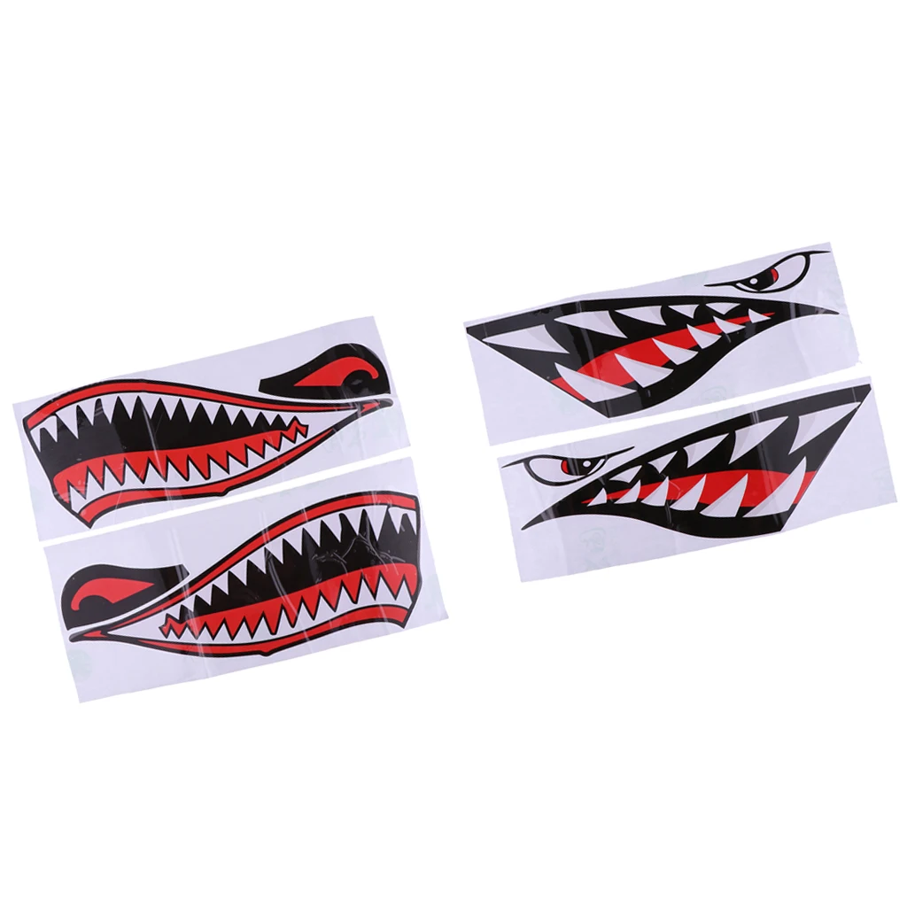 2 Pairs Shark Stickers Reflective Decals for Kayak Fishing Boat Car Truck Window Wall Yacht Kayak Boat Canoe Houseboat Sticker