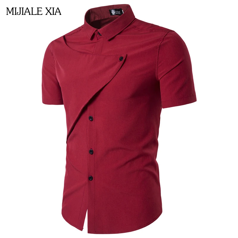 New Arrival Summer Cotton Dress Shirts High Quality Mens Casual Short-Sleeve Shirt Men Size M-XXL Original design Shirts