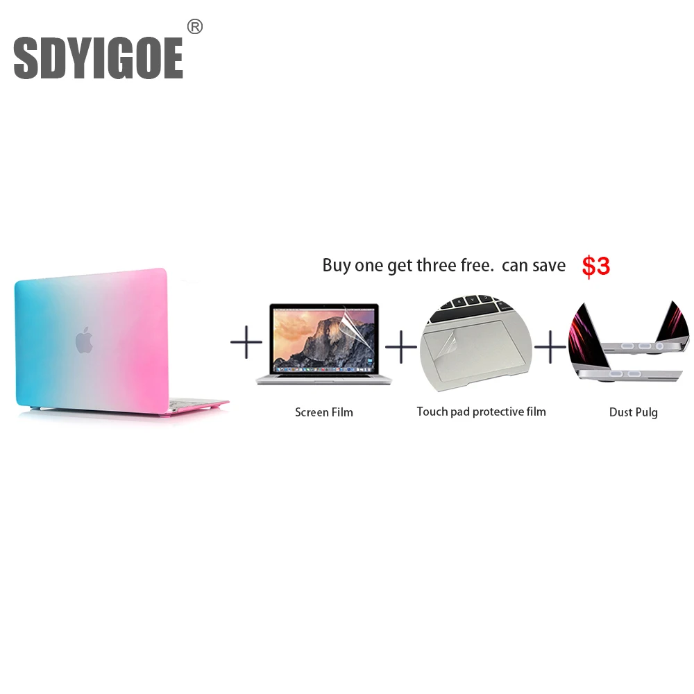 Матовый устойчивый к царапинам чехол для ноутбука MacBook Retina pro13 15 12 11 дюймов с