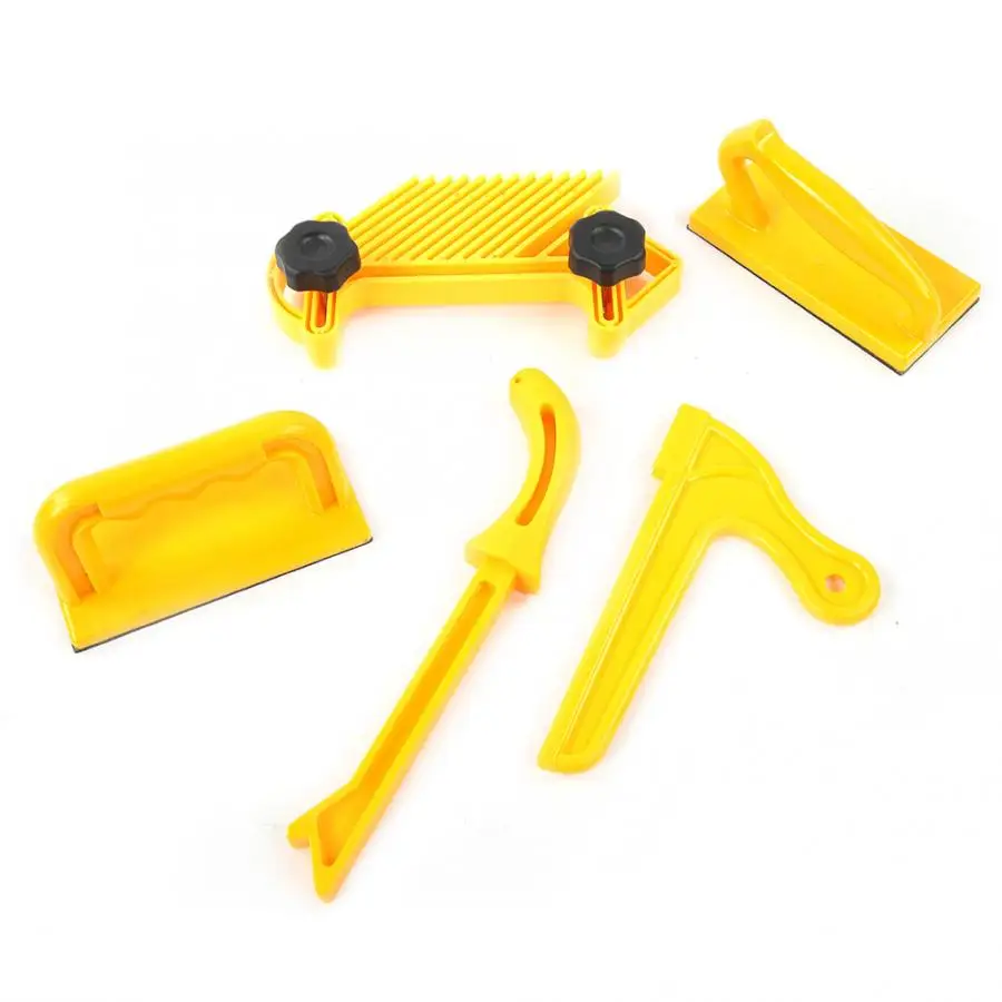 

Short Push Blocks 5pcs Safety Push Block Stick Feather Board Set Woodworking Router Table Tools Push Block Stick