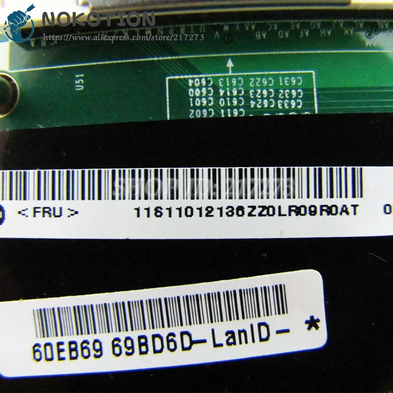 NOKOTION 11S1101213 الرئيسي مجلس لينوفو Y560 اللوحة المحمول DAKL3AMB8E0 HM55 DDR3 HD5000 الفيديو بطاقة 1 جيجابايت
