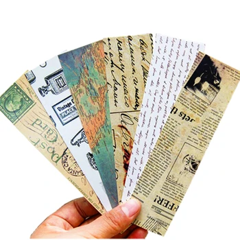 

30pcs/lot Retro Collection Bookmark Paper Cartoon Animals Bookmarks Promotional Gift Stationery Film Bookmark