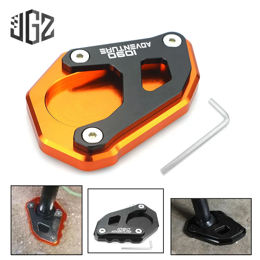 

Motorcycle CNC Aluminum Kickstand Enlarge Plate Foot Extension Pads Side Stand Enlarger for KTM 1050 1090 1190 1290 Advanture