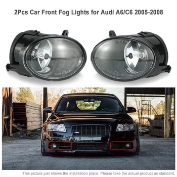 

Pair Car Front Fog Light Lamp for Audi A6 C6 2005-2008 4F0 941 700，4F0 941 699 12V ABS