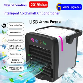 

New USB Charging Mini Portable Air Conditioning Fan Home Refrigerator Cooler Cold and small air conditioning aromatherapy #3J23